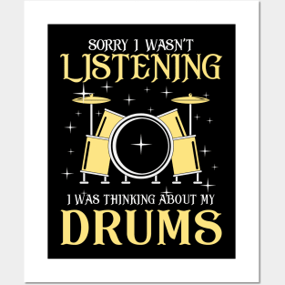 Funny Drummer Birthday Gift Posters and Art